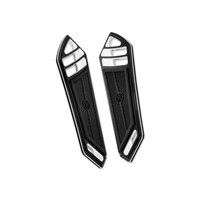 Superlight Front Floorboards – Black Contrast Cut. Fits Touring 1983up & FL Softail 1986up.