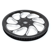 70 Tooth x 20mm wide Torque Pulley – Black Contrast Cut Platinum. Fits FXST’2006 with with HDI OEM Wheel.