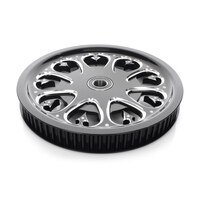 72 Tooth x 1-3/8in. wide Stiletto Pulley – Black Contrast Cut. Fits V-Rod 2002-2006.