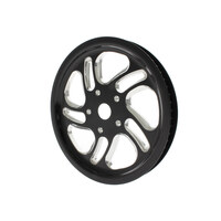 66 Tooth x 20mm wide Rival Pulley – Black Contrast Cut Platinum.