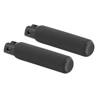 Knurled Fusion Front Footpegs – Black. Fits Softail 2018up.