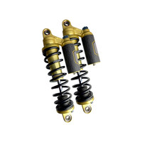 Revo ARC Piggyback Suspension. 13in. Adjustable Rear Shock Absorbers – Gold. Fits Dyna 1991-2017.