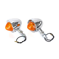 Mini Bullet Turn Signal with 2in. Mount Stud – Chrome.