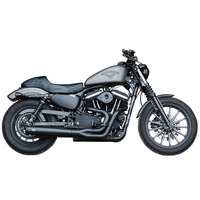 2-into-1 SuperStreet Exhaust – Black with Black End Cap. Fits Sportster 2014-2021