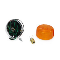 Turn Signal with Threaded Body & Separate Wiring Hole. Fits FX Softail, Sportster & Dyna 1986-2001.