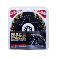 RK RACE PACK - CHAIN AND SPROCKET KIT - PRO - GOLD / BLACK - 13/49 CRF450R 02-21
