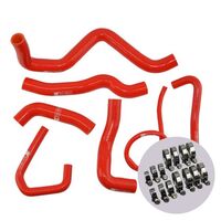 Eazi-Grip Silicone Hose and Clip Kit for Kawasaki ZX-6R 2009 - 2019, red
