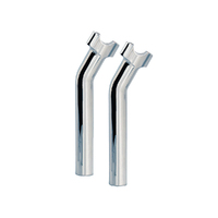 9-1/2in. Pullback Risers with 1-1/4in. Thick Base – Chrome. Fits 1in. Handlebar.
