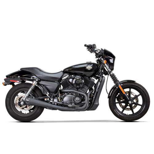 Comp-S 2-into-1 Exhaust – Black with Carbon Fiber End Cap. Fits Street 500 & Street Rod 750A 2015-2020.