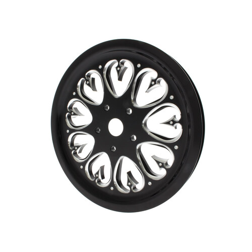 70 Tooth x 20mm wide Stiletto Pulley – Black Contrast Cut. Fits FXST’2006 with with HDI OEM Wheel.