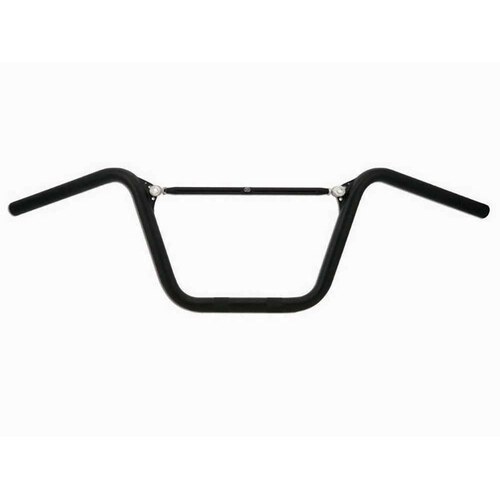 9in. x 1in. Mini Ape Hanger Handlebar with Crossbar – Textured Black Ops.