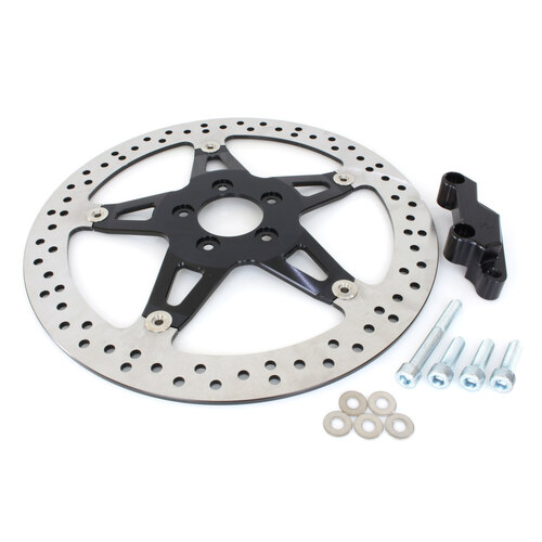 14in. Left Hand Front Big Brake Disc Rotor. Fits Touring 2000-2007 with 17in. or Larger Wheel.