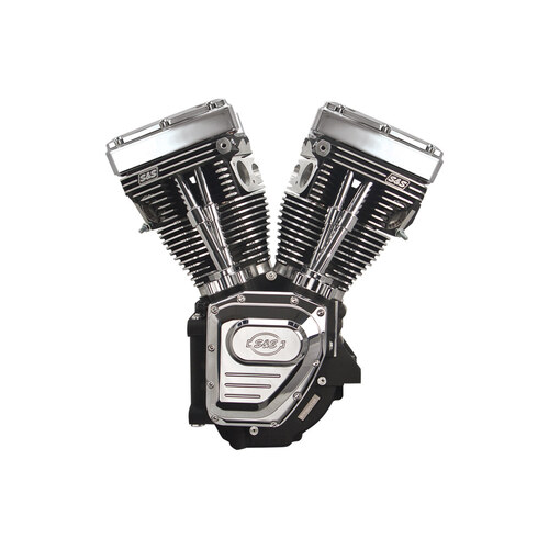 124ci Twin Cam A Engine – Black with Chrome Covers. Fits Dyna 1999-2005 & Touring 1999-2006 Models.