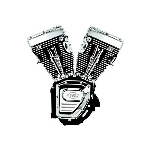 124ci Twin Cam Engine – Black with Chrome Covers. Fits Dyna 2006-2017.