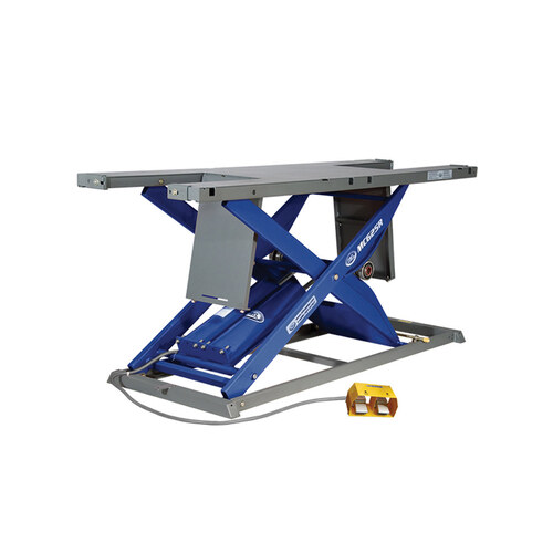 MC625R Bike Lift with Lifting Capacity of 1750 lbs & 29.5in. x 86.5in. Deck – Blue.