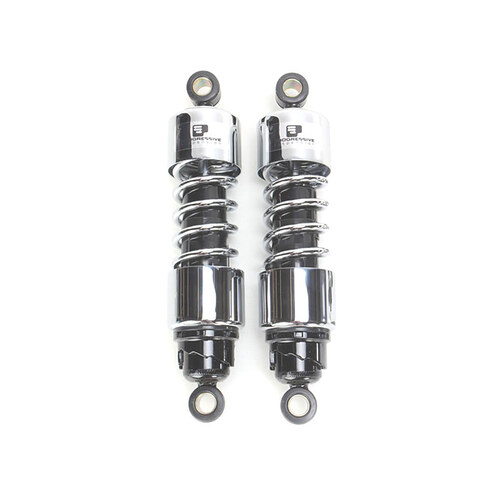 412 Series, 11.5in. Standard Spring Rate Rear Shock Absorbers – Chrome. Fits Sportster 2004-2021