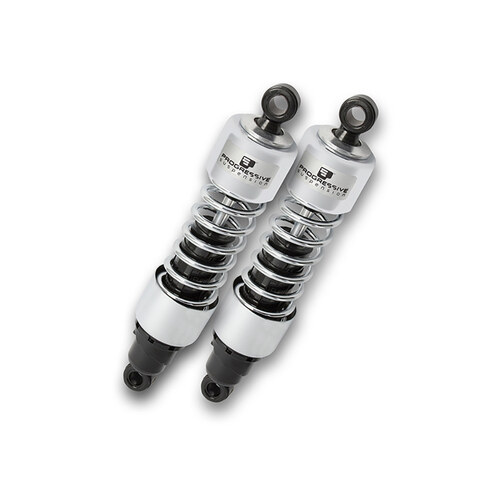 412 Series, 11.5in. Heavy Duty Spring Rate Rear Shock Absorbers – Chrome. Fits Sportster 2004-2021