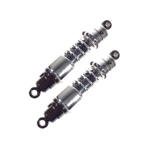 412 Series, 12in. Standard Spring Rate Rear Shock Absorbers – Chrome. Fits Sportster 2004-2021