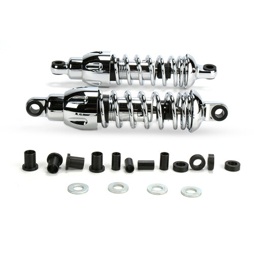 430 Series, 11in. Standard Spring Rate Rear Shock Absorbers – Chrome. Fits Sportster 2004-2021
