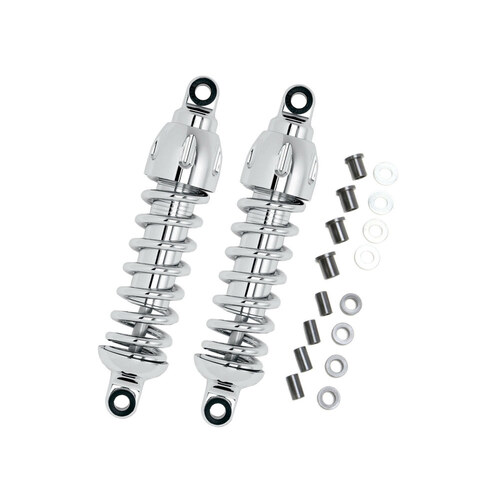 430 Series, 11.5in. Standard Spring Rate Rear Shock Absorbers – Chrome. Fits Sportster 2004up.