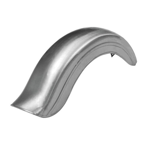 Rear Universal Fat Bob Style Fender with Left Side Chain Cut Away – Raw