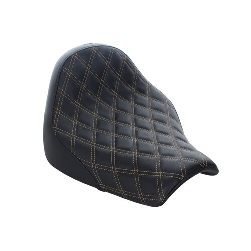 Renegade LS Solo Seat with Gold Double Diamond Lattice Stitch. Fits Breakout 2018-2022