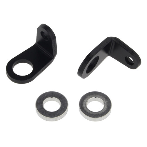 Micro Bullet Front Turn Signal Mounting Brackets – ‘L’ Bend – Black.