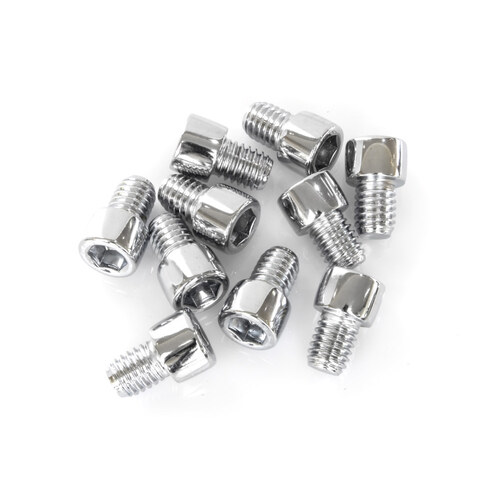 3/8-16 x 1/2in. UNC Polished Socket Head Allen Bolts – Chrome. Pack 10.
