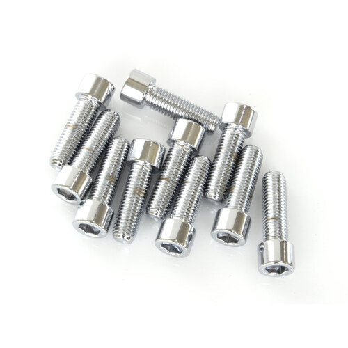 5/16-24 x 1in. UNF Polished Socket Head Allen Bolts – Chrome. Pack 10.
