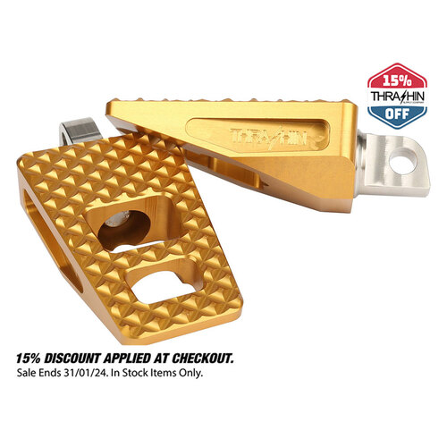 P-54 Footpegs – Gold. Fits Softail 2018up Rear.